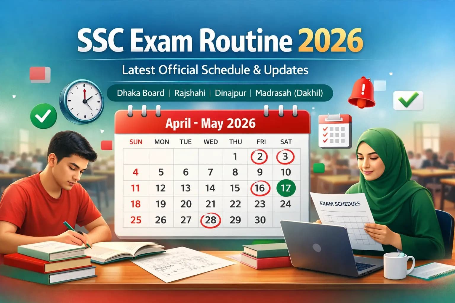 SSC Exam Routine 2026 Bangladesh β Official Schedule Released