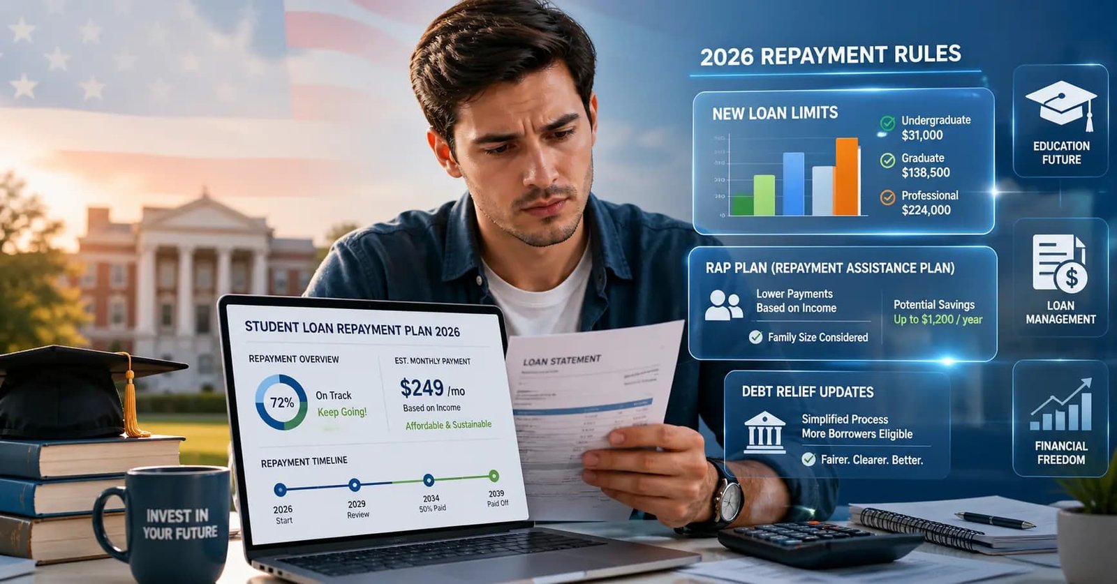 Trumpβs 2026 Student Loan Overhaul: New Repayment Rules and Borrowing Caps Explained